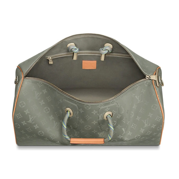Louis Vuitton Keepall Bandouliere 50 Titanium Grey Duffle Weekend Travel Bag - Picture 10 of 12